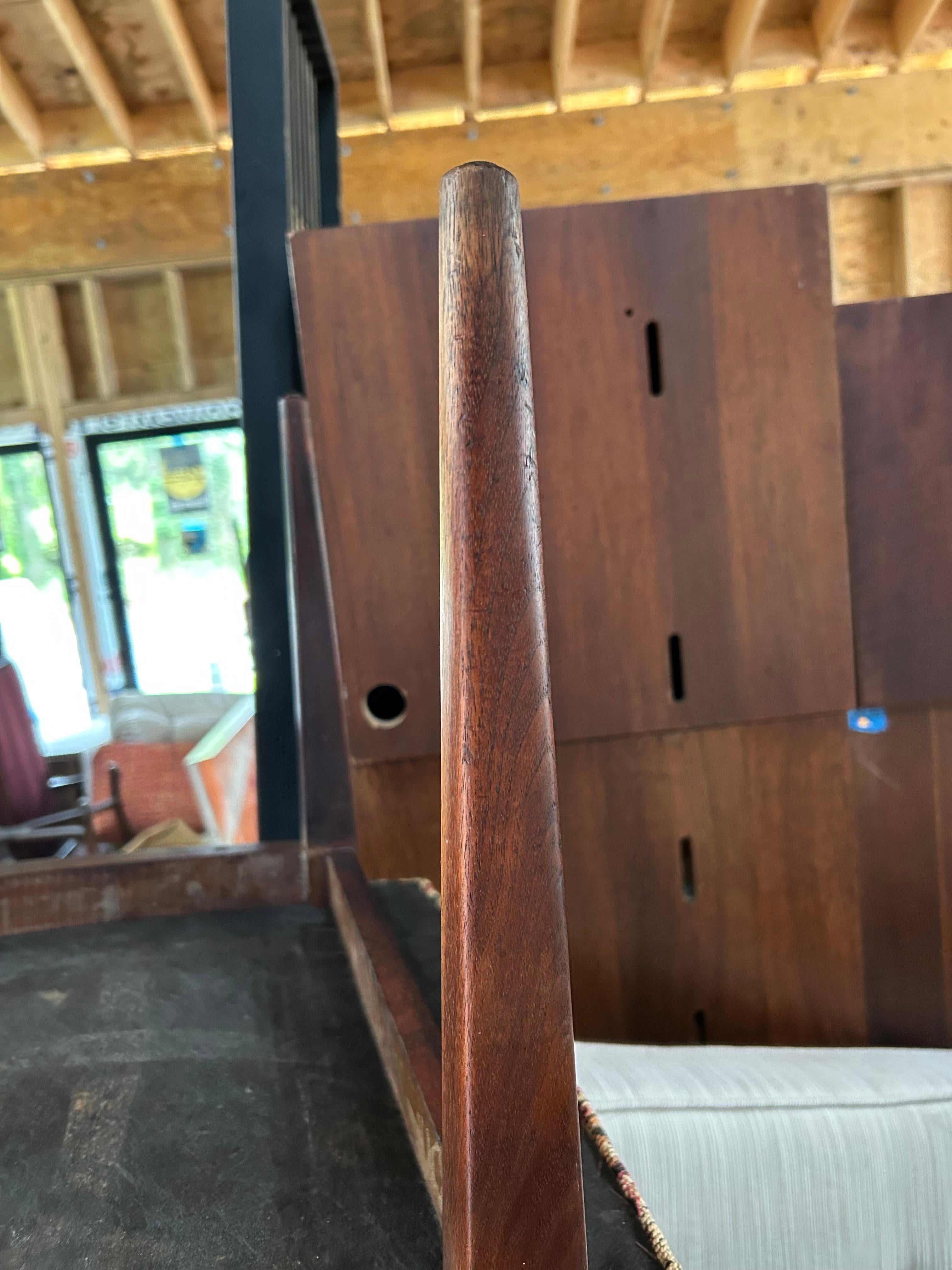 Handsome Pair Kipp Stewart for Calvin Walnut Dining Chairs Mid-Century Modern For Sale 8