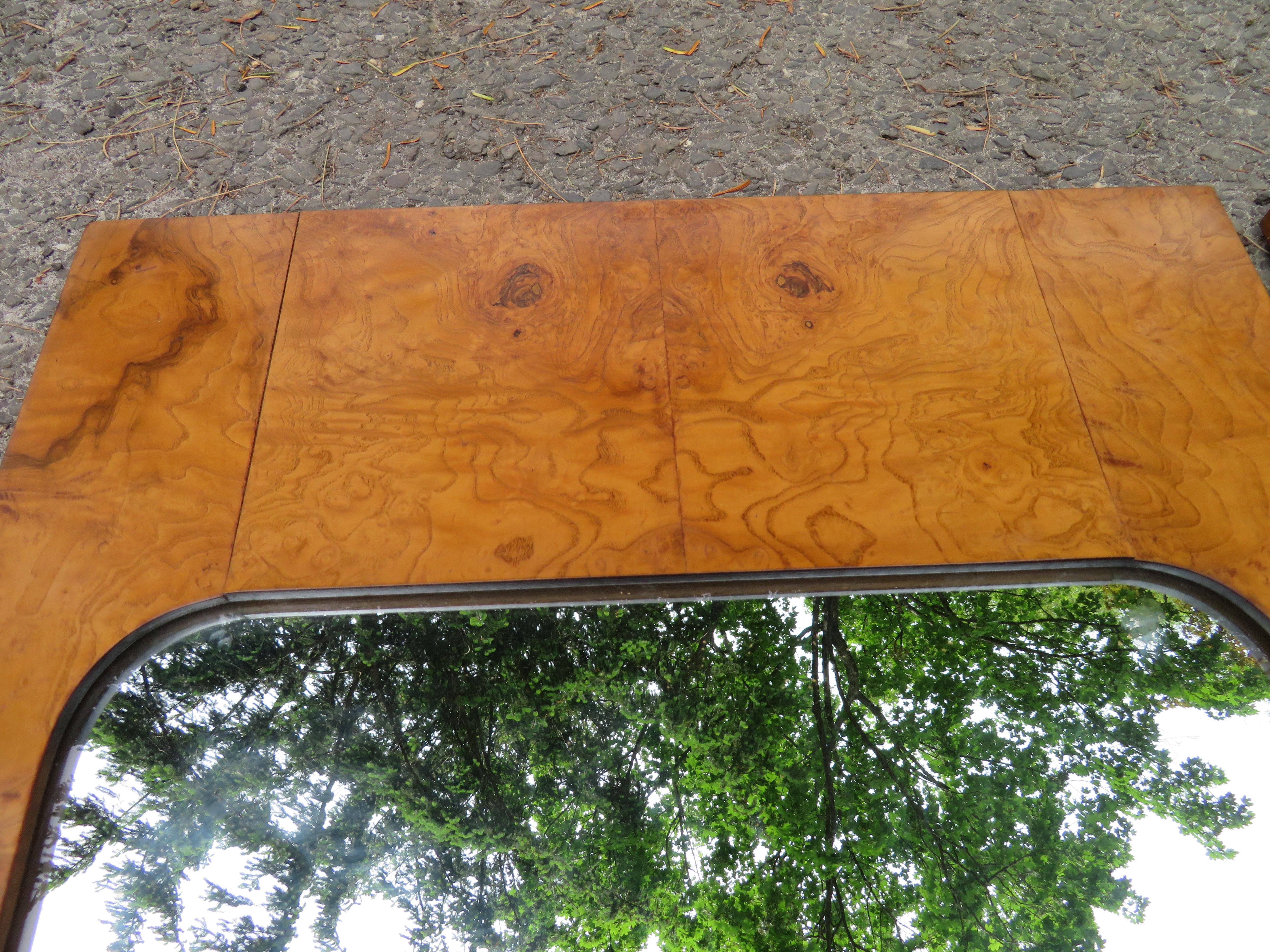 Handsome Pair of Lane Burl Mirrors Mid-Century Modern 5