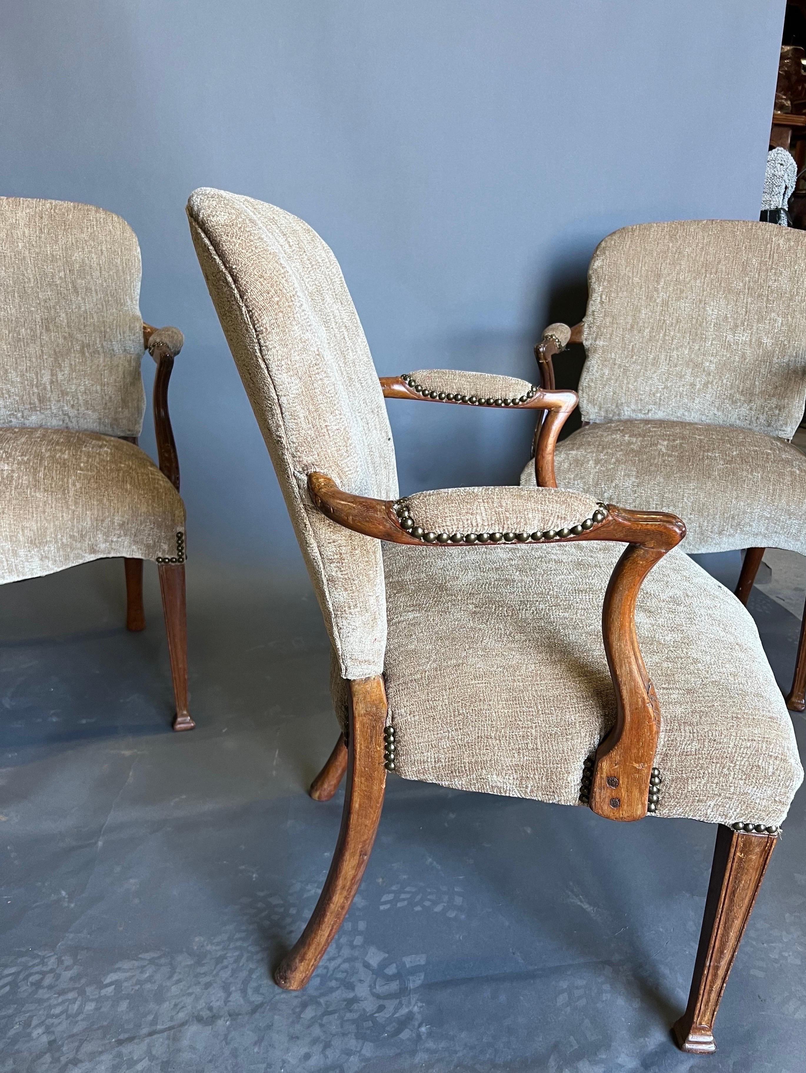Handsome Pair of 19th Century Georgian Style Armchairs '2 Pair Available' For Sale 5