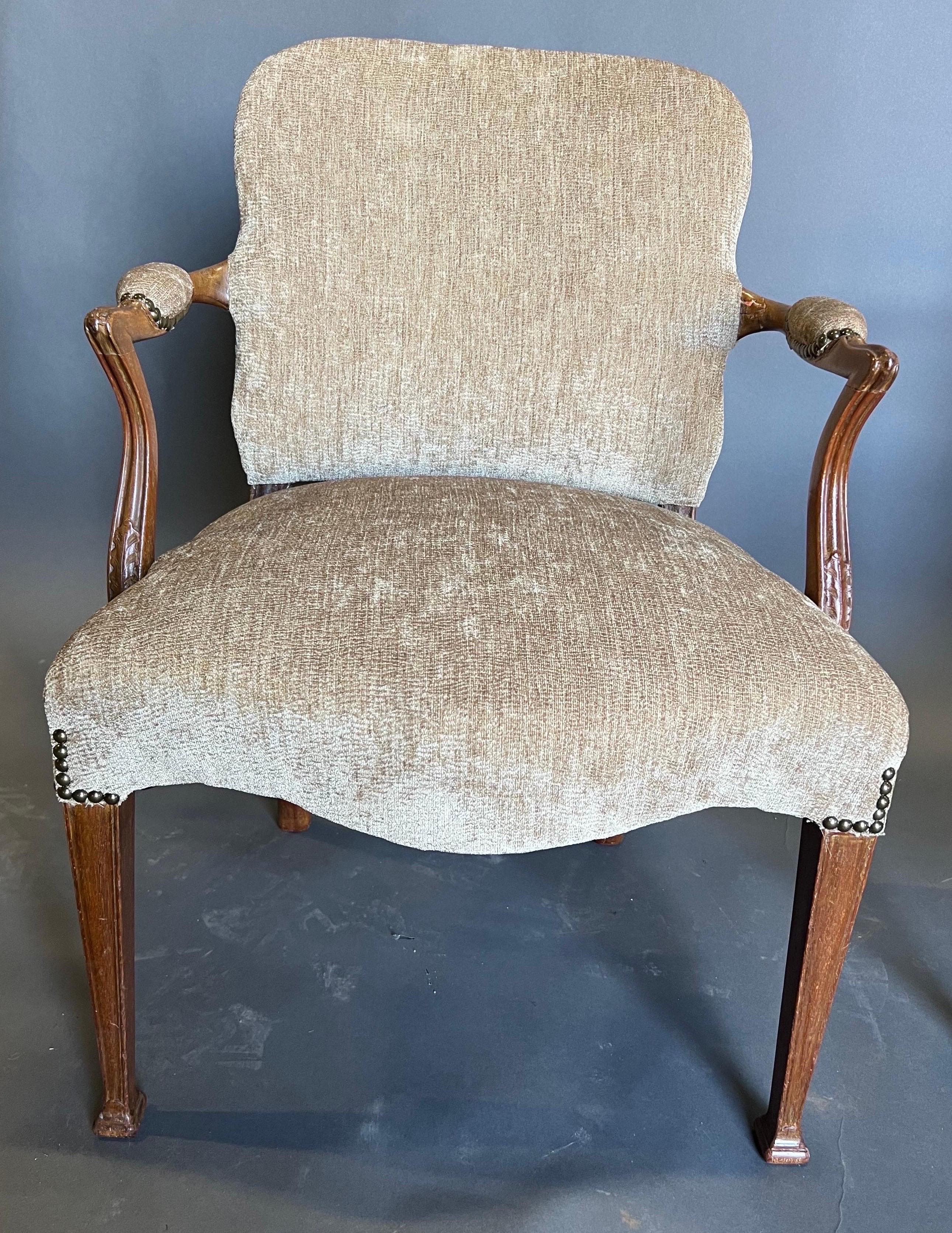 Handsome Pair of 19th Century Georgian Style Armchairs '2 Pair Available' In Good Condition For Sale In Charleston, SC