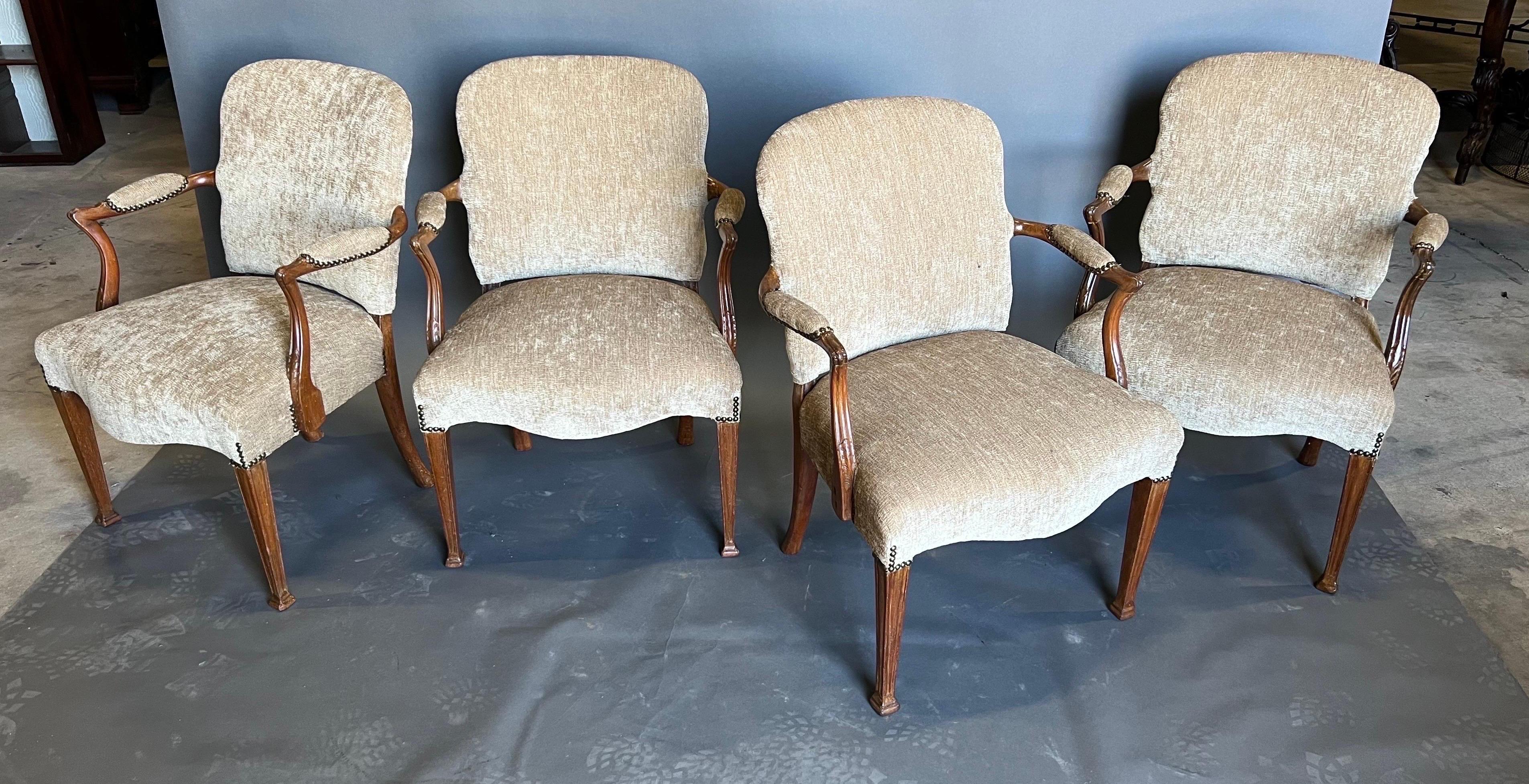 Handsome Pair of 19th Century Georgian Style Armchairs '2 Pair Available' For Sale 3