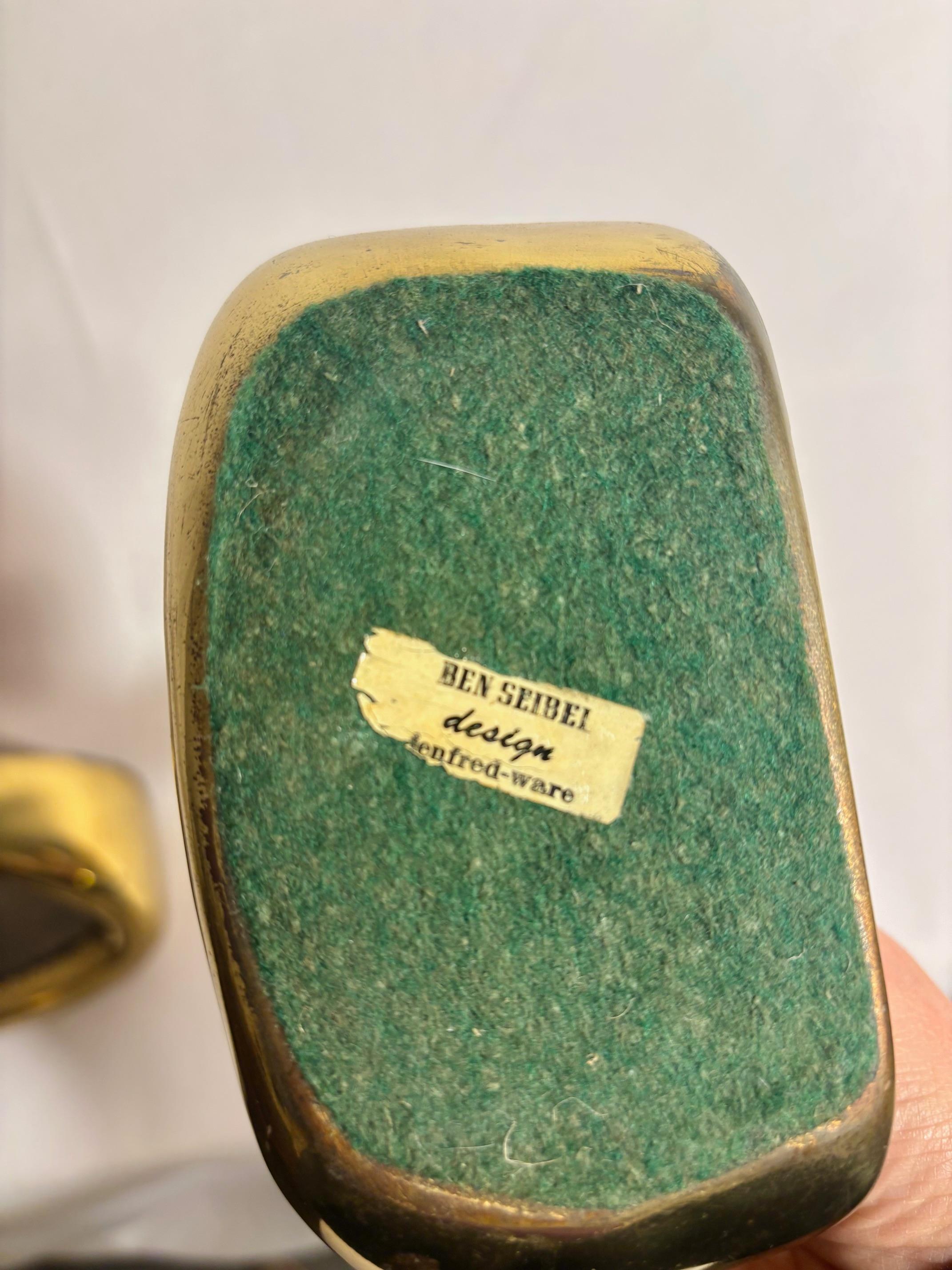 Mid-Century moderno Bellissima coppia di fermalibri Ben Seibel Stirrup in vendita