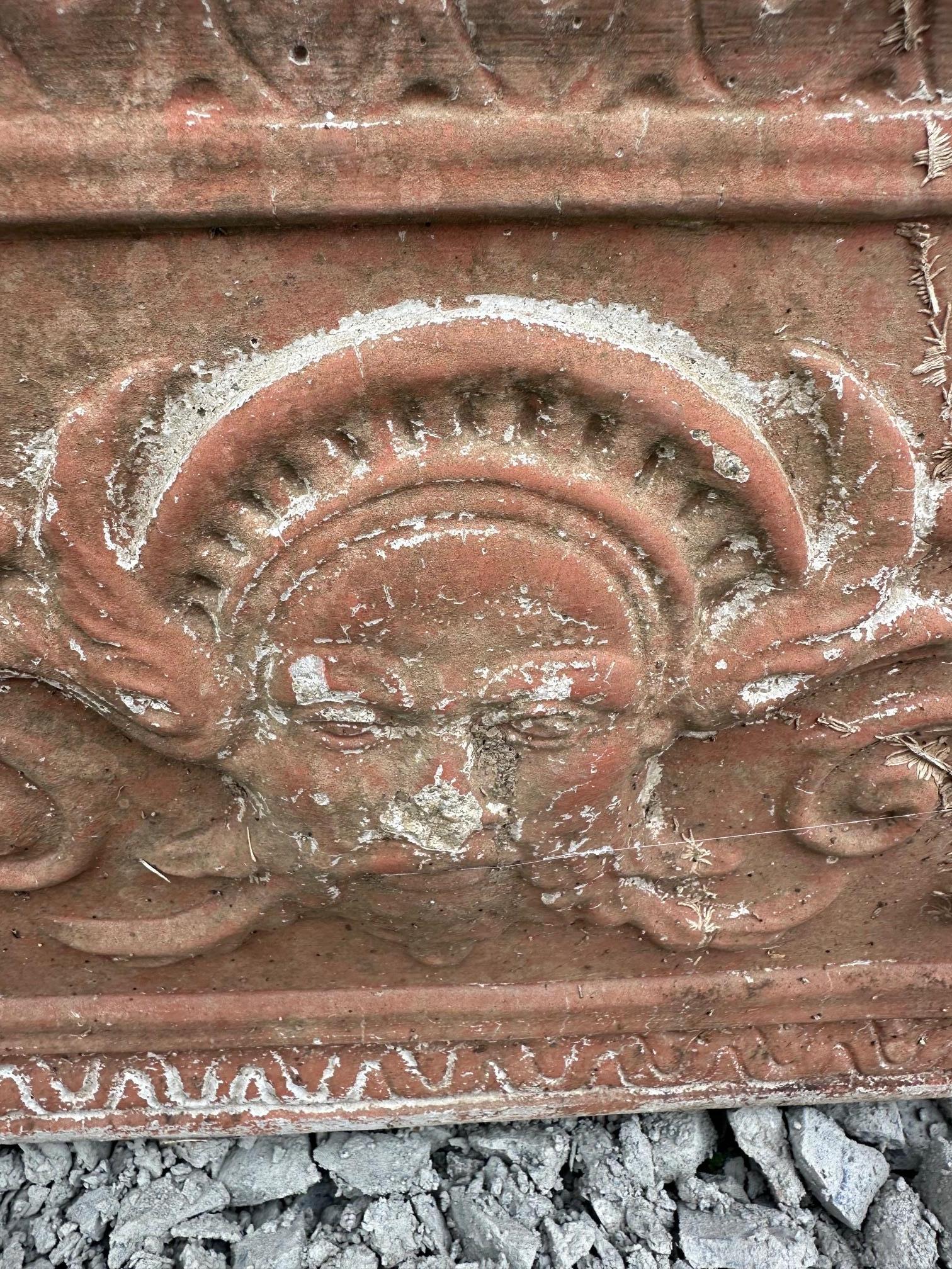 Handsome Pair of Cast Stone Trough Shaped Planters 1