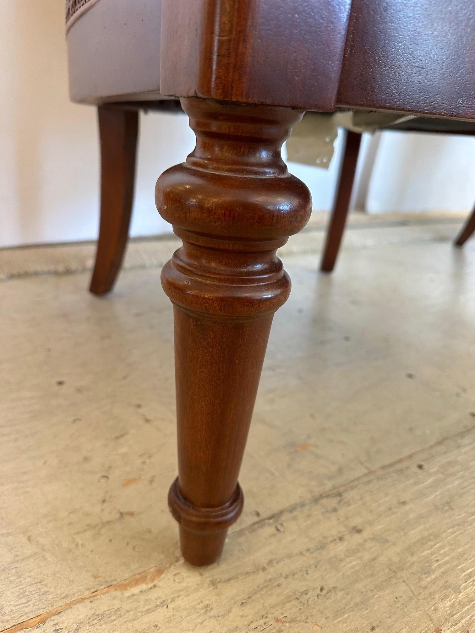 Handsome Pair of Double Caned Hickory Chair Regency Style Chairs by Mark Hampton For Sale 3