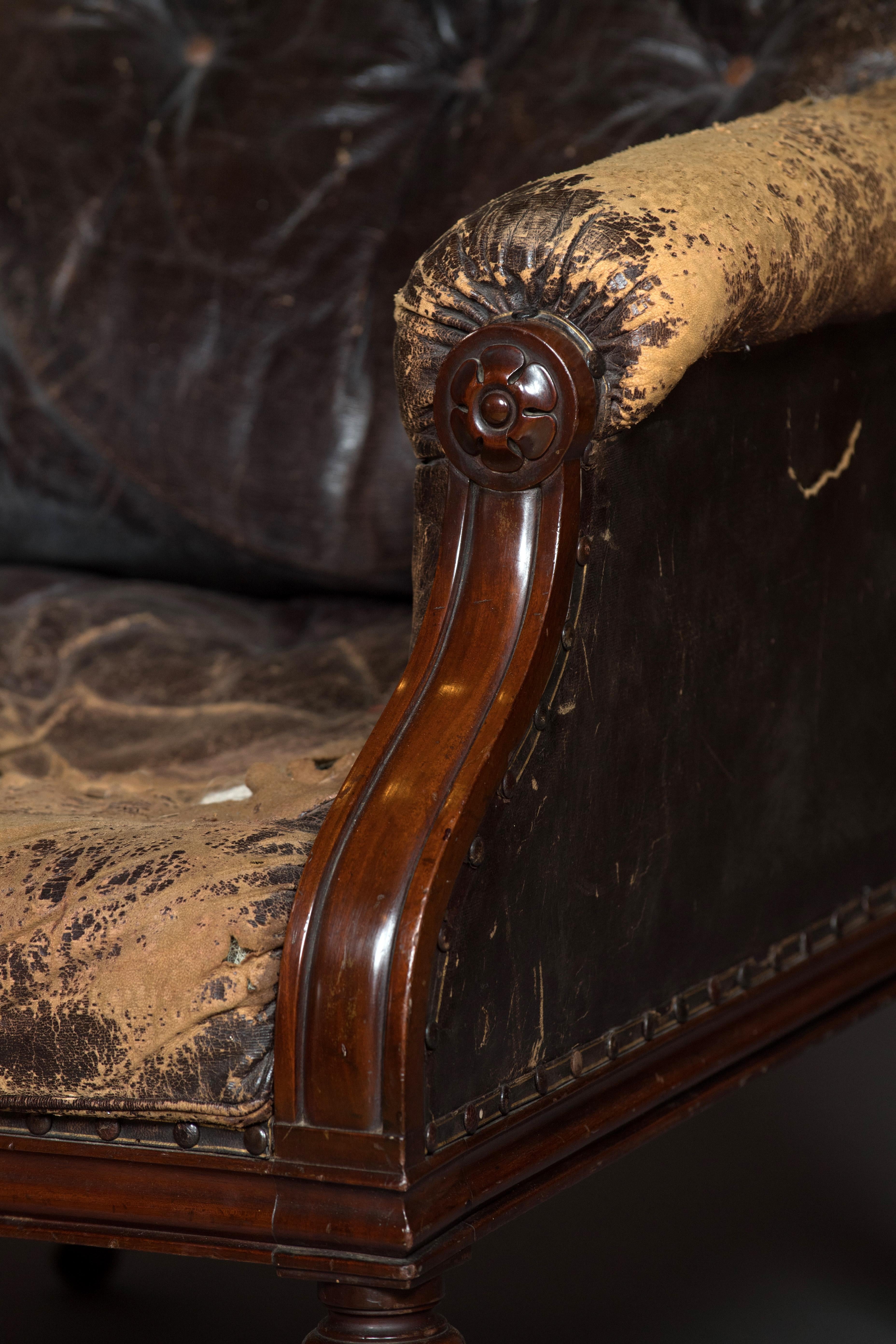 19th Century Handsome Pair of George IV Country House Library Chairs, circa 1825