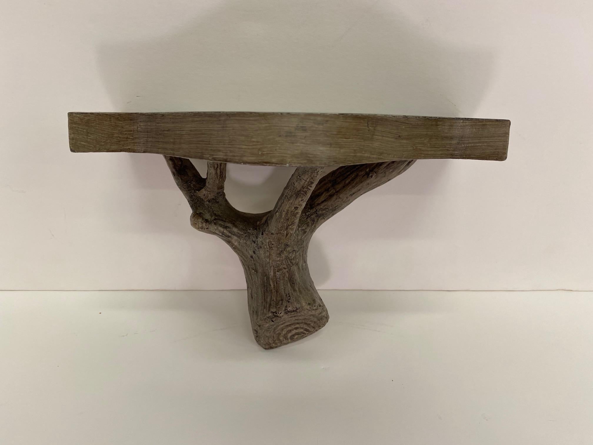 Handsome Pair of Organic Faux Bois Wall Brackets In Excellent Condition In Hopewell, NJ