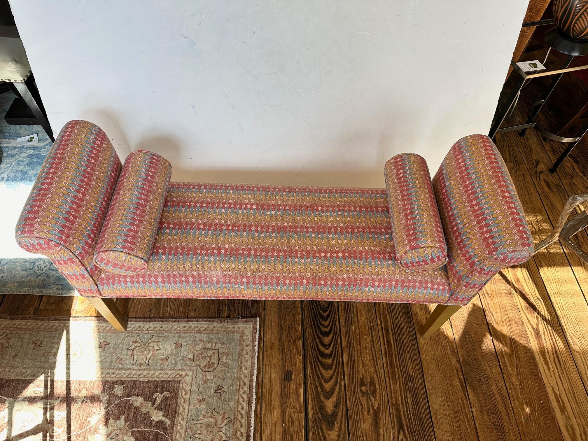 Handsome Pair of Upholstered Benches For Sale 6