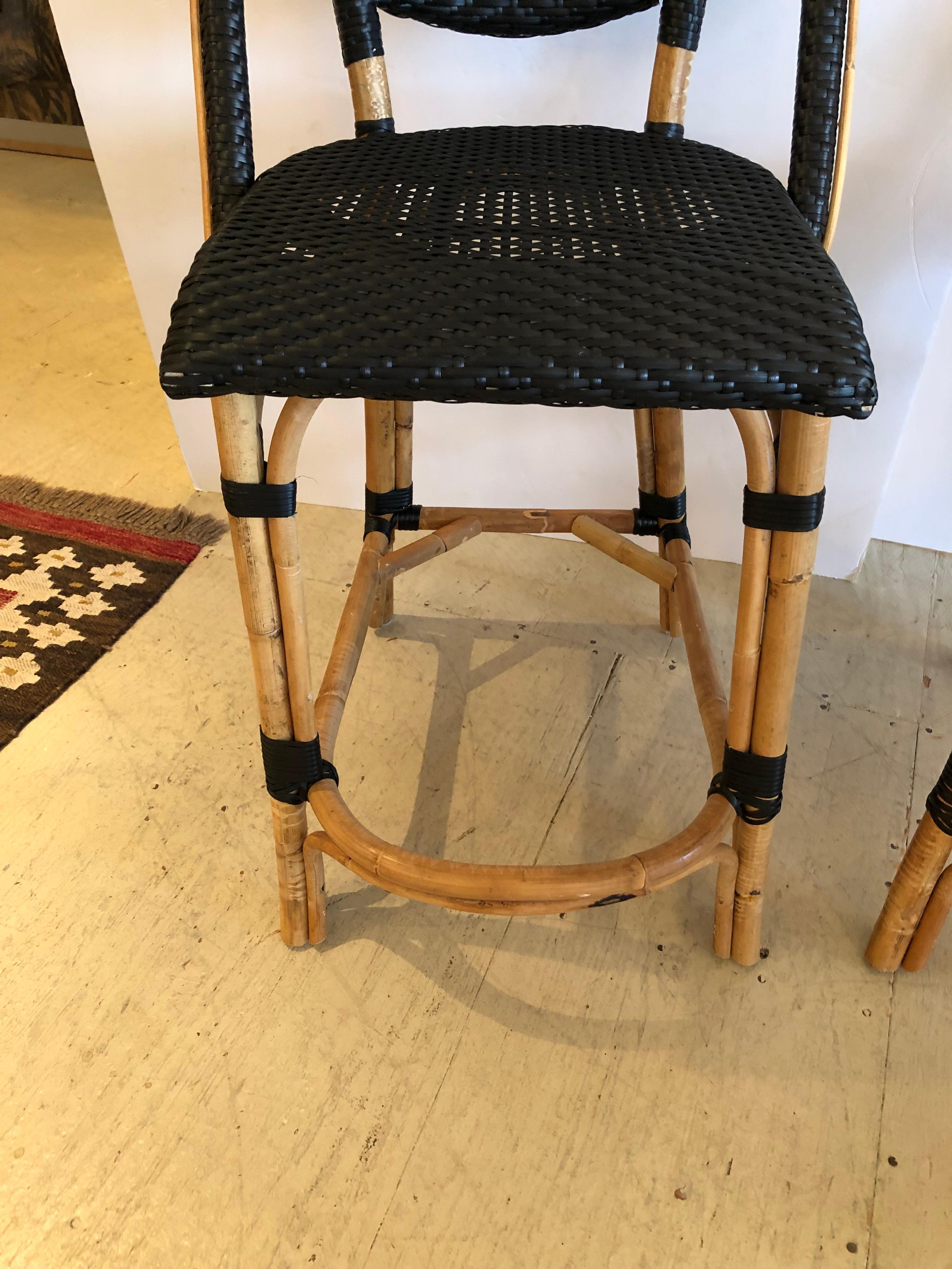 black cane bar stools