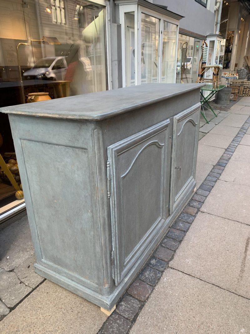 Painted Handsome Pale Grey Antique French Cabinet / Sideboard