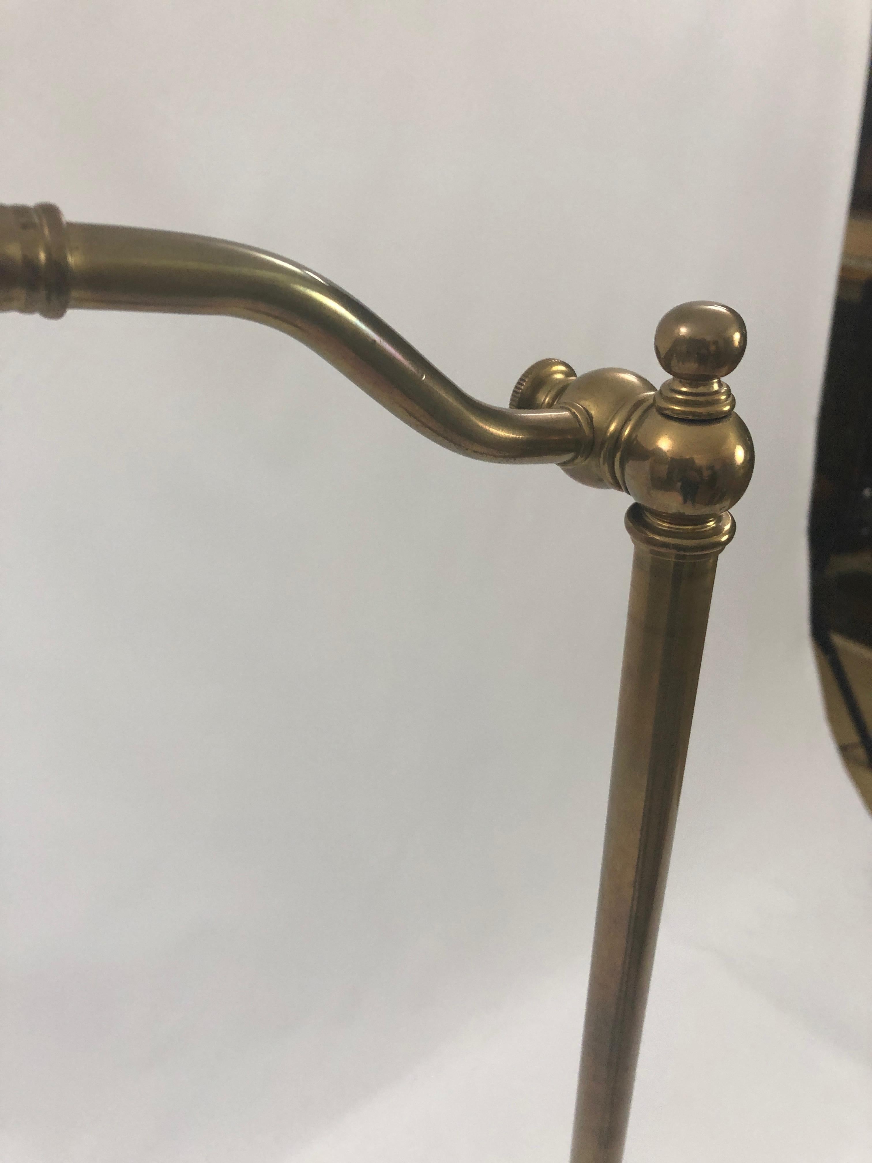 North American Handsome Ralph Lauren Brass Adjustable Floor Lamp