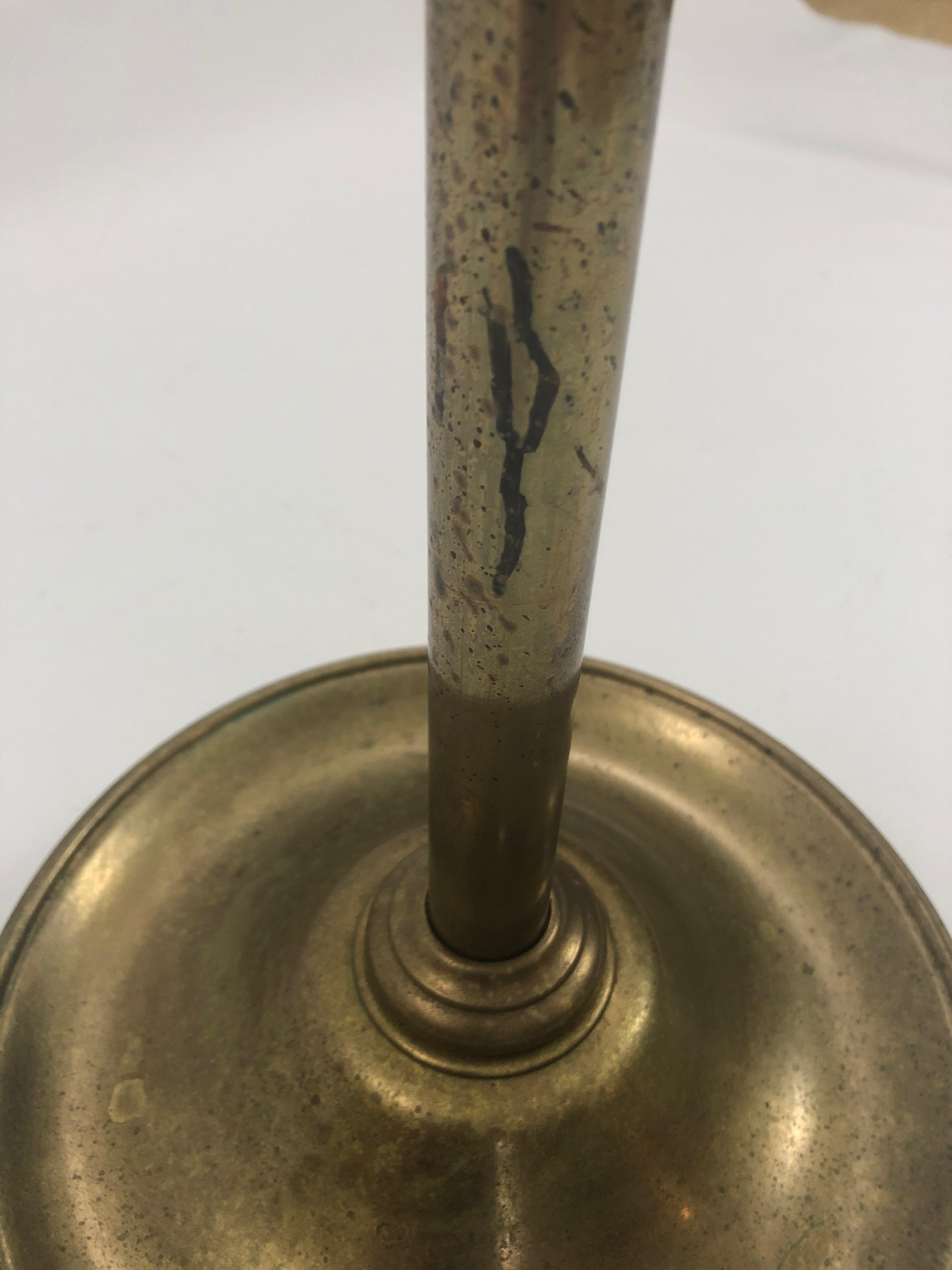 Handsome Ralph Lauren Brass Adjustable Floor Lamp In Good Condition In Hopewell, NJ