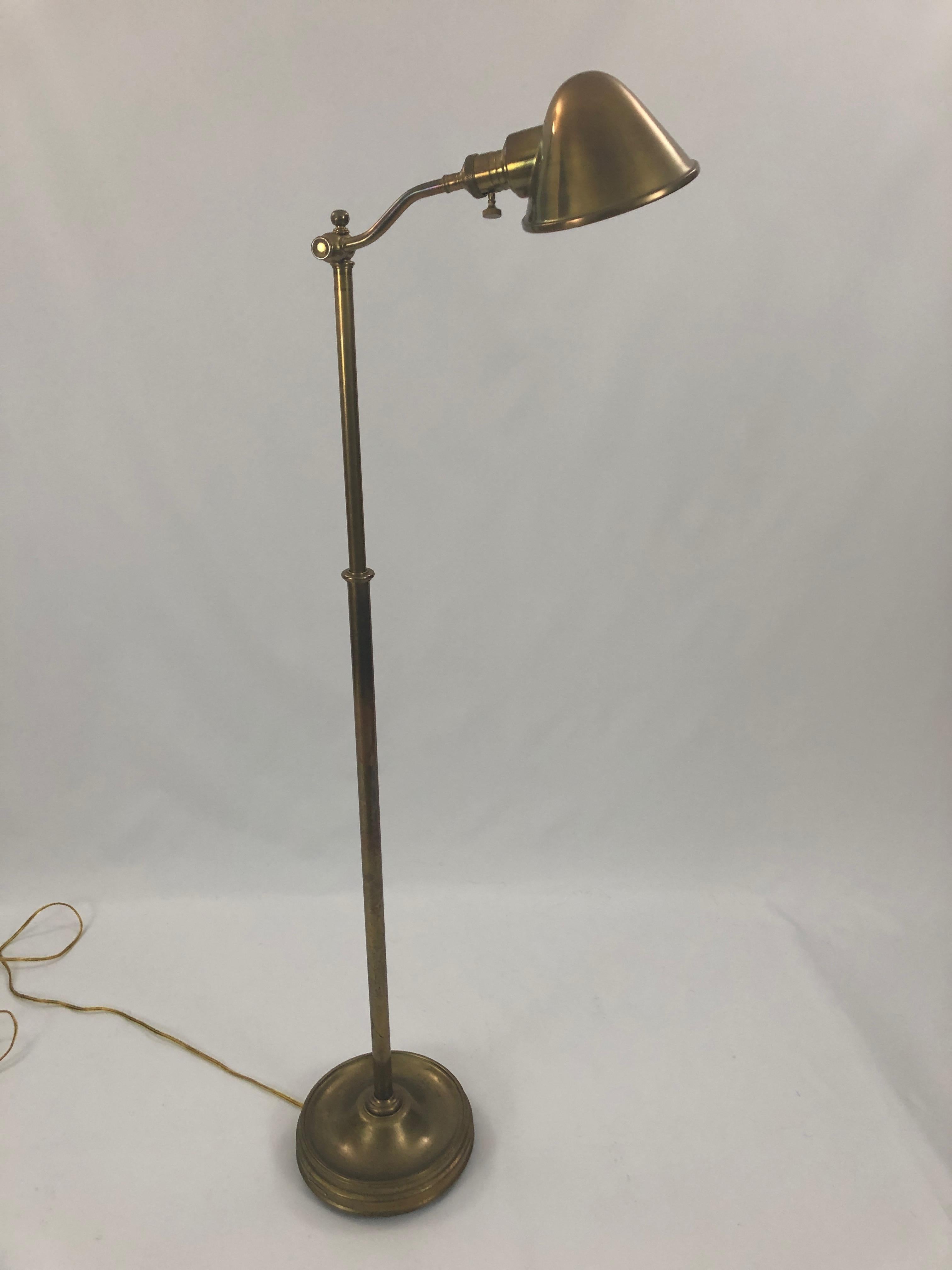 Handsome Ralph Lauren Brass Adjustable Floor Lamp 1