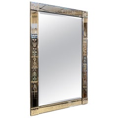 Antique Handsome Rectangular Venetian Mirror, circa 1940s, France