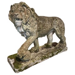 Handsome Regal Outdoor Sculpture - Lion - 1940s-50s France