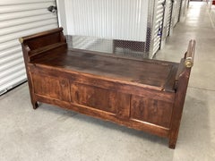 Handsome Rustic Chestnut Antique French Trunk