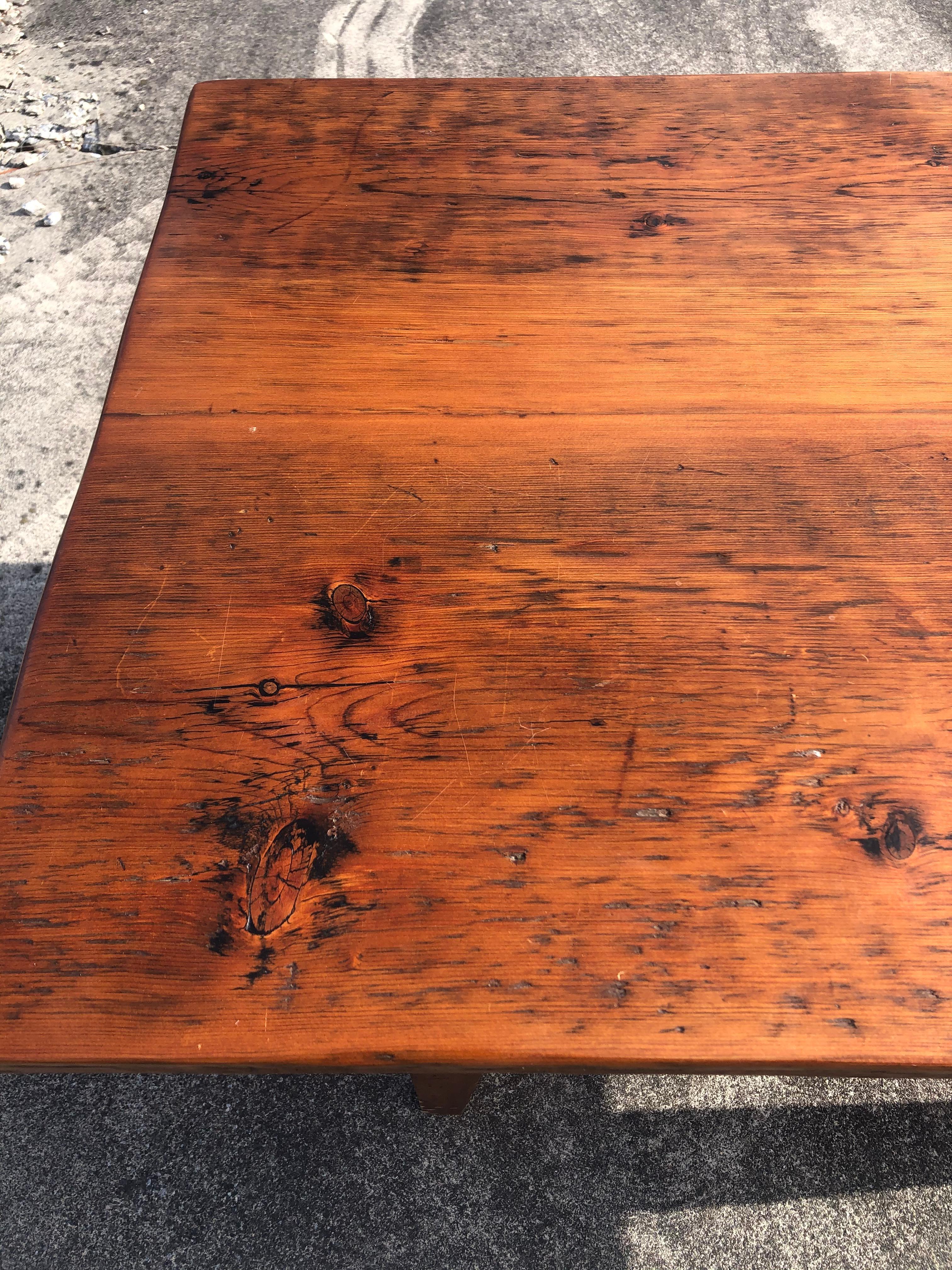 Handsome Rustic Maine Artisan Crafted Pine Coffee Table 2