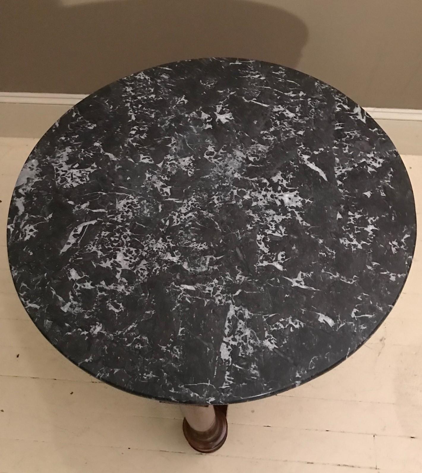 French Handsome Small Empire Marble-Top Center Table, France, Circa 1810 For Sale