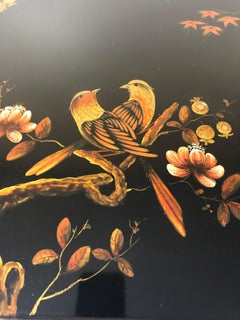 Handsome Small Faux Bamboo Chinoiserie Decorated Chest of Drawers Commode