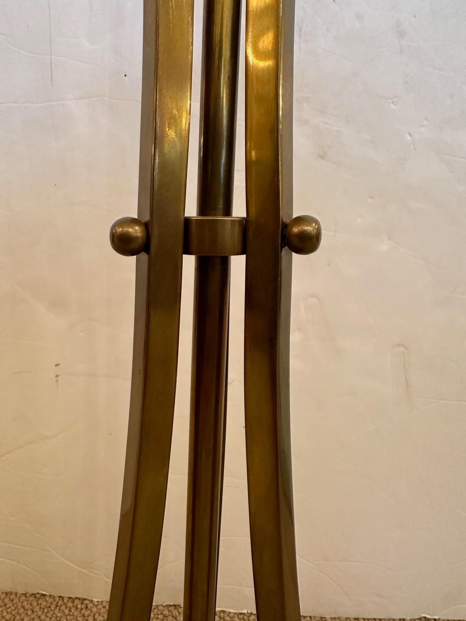 American Handsome Solid Brass Floor Lamp For Sale