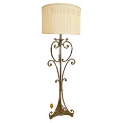 Vintage Handsome Solid Brass Floor Lamp