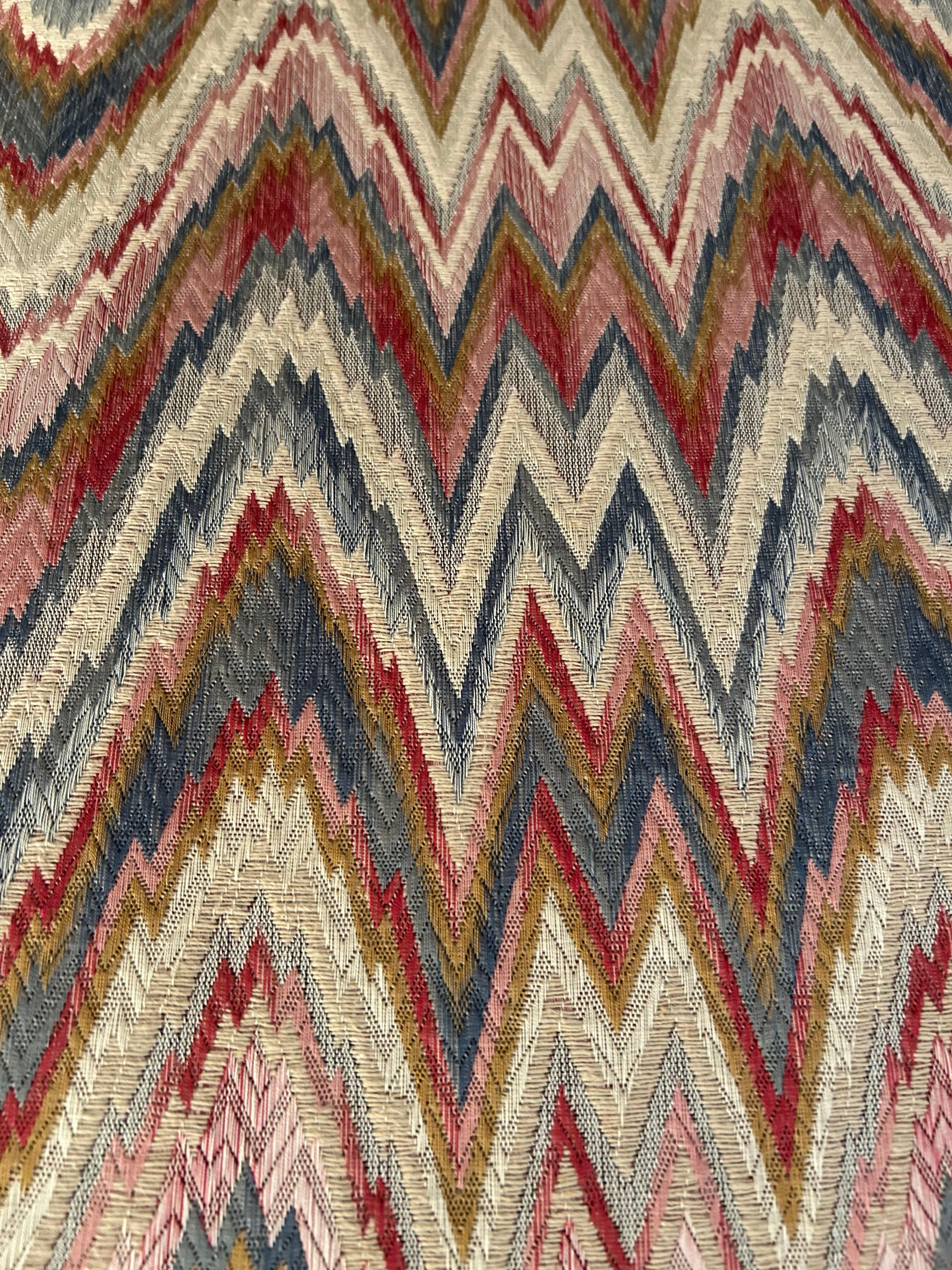 Hübscher Southwood Traditional Hochlehner Sessel gepolstert in Flame Stitch im Angebot 2