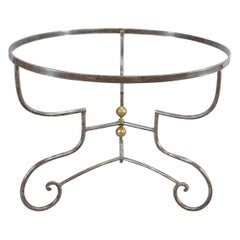 Handsome Steel and Brass Centre Table Frame, Great Color and Patina