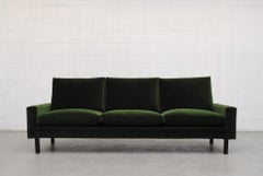 Handsome Streamline Emerald Velvet Sofa