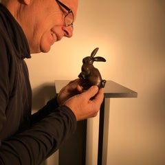Handsome Tall Big Ears Chocolate Bronze Rabbit, Japanese Fine Details