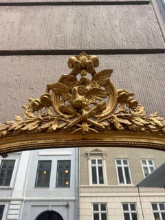 Handsome Tall Ornate Golden Mirror-France 1860
