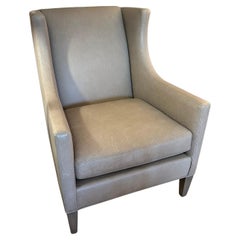Handsome Taupe Leather Club Chair by Lee Industries