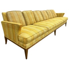 Bellissimo Divano X-Long in stile Tomlinson Divano in legno di pecan Divano moderno di metà secolo