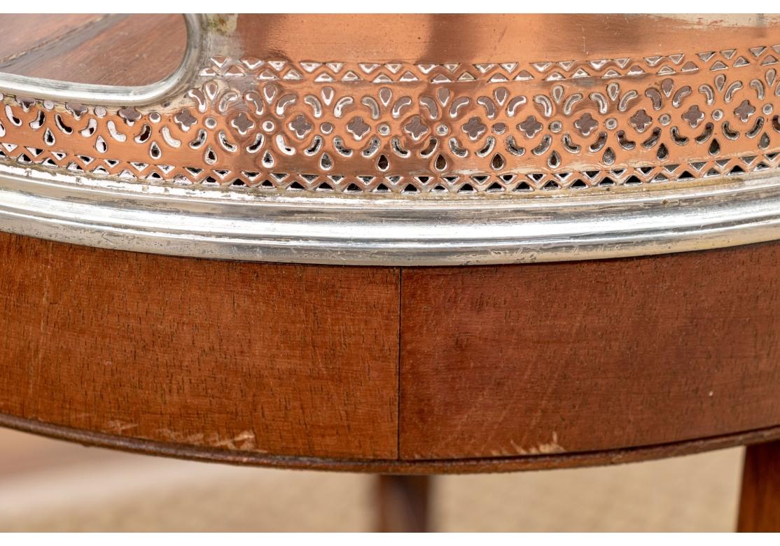 Handsome Twin Handled Tray Top Mahogany Table For Sale 4