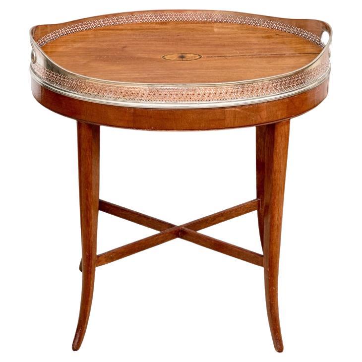 Handsome Twin Handled Tray Top Mahogany Table For Sale