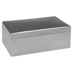 Handsome Victorian Sterling Silver Cigar Box, London 1899