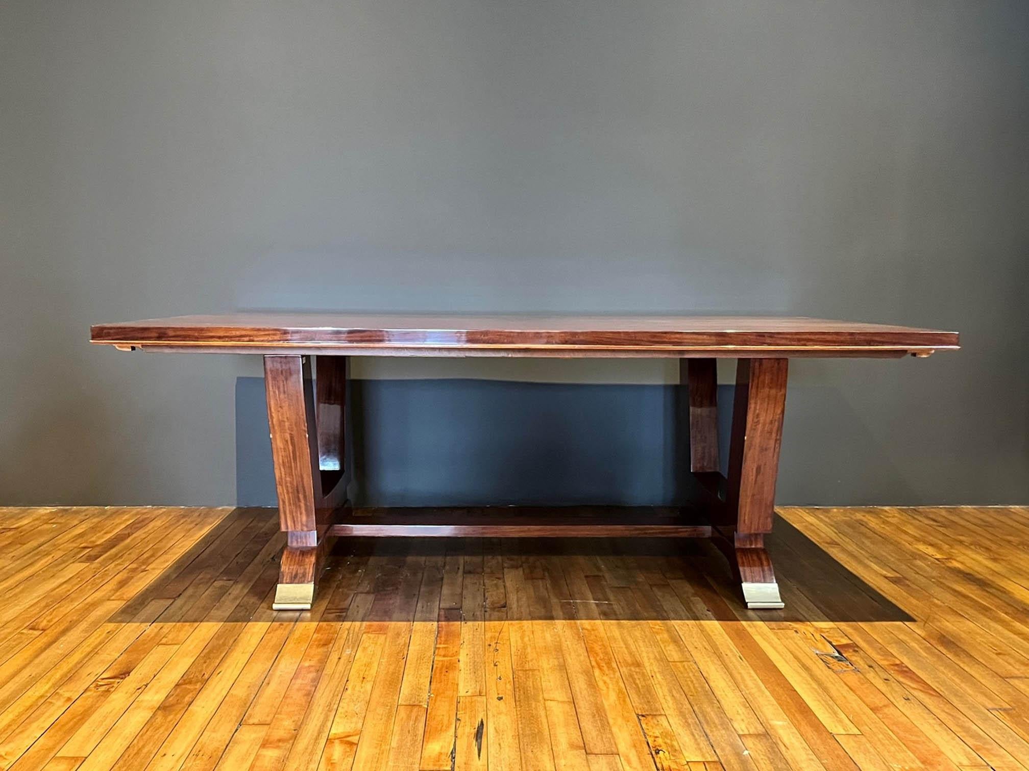 Handsome Vintage Art Deco Dining Table by Jules Leleu For Sale 2