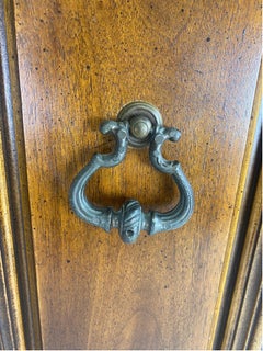 Handsome vintage clubhouse style side cabinet by Brandt