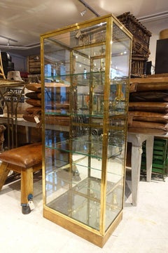 Handsome Vintage French Boutique Vitrine Display Unit