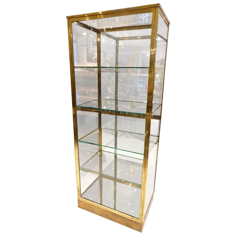 Handsome Vintage French Boutique Vitrine Display Unit For Sale At 1stdibs