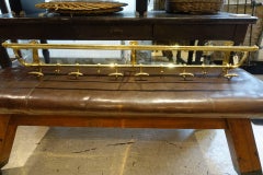 Handsome Vintage French Brass Hat and Coat Rack