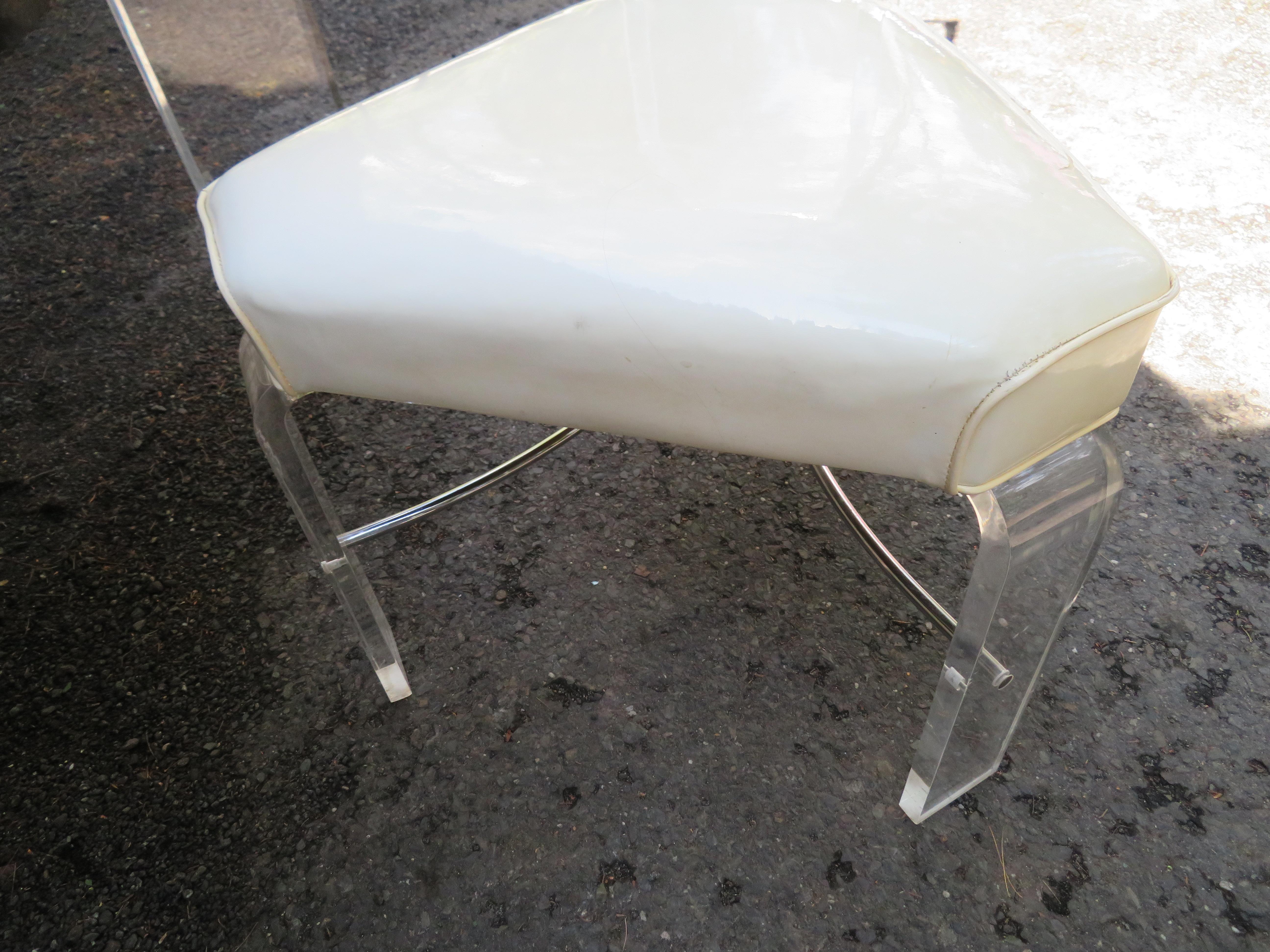 Schöner Laminat-Spieltisch-Schreibtisch aus Wurzelholz mit Lucite-Stuhl im Angebot 8