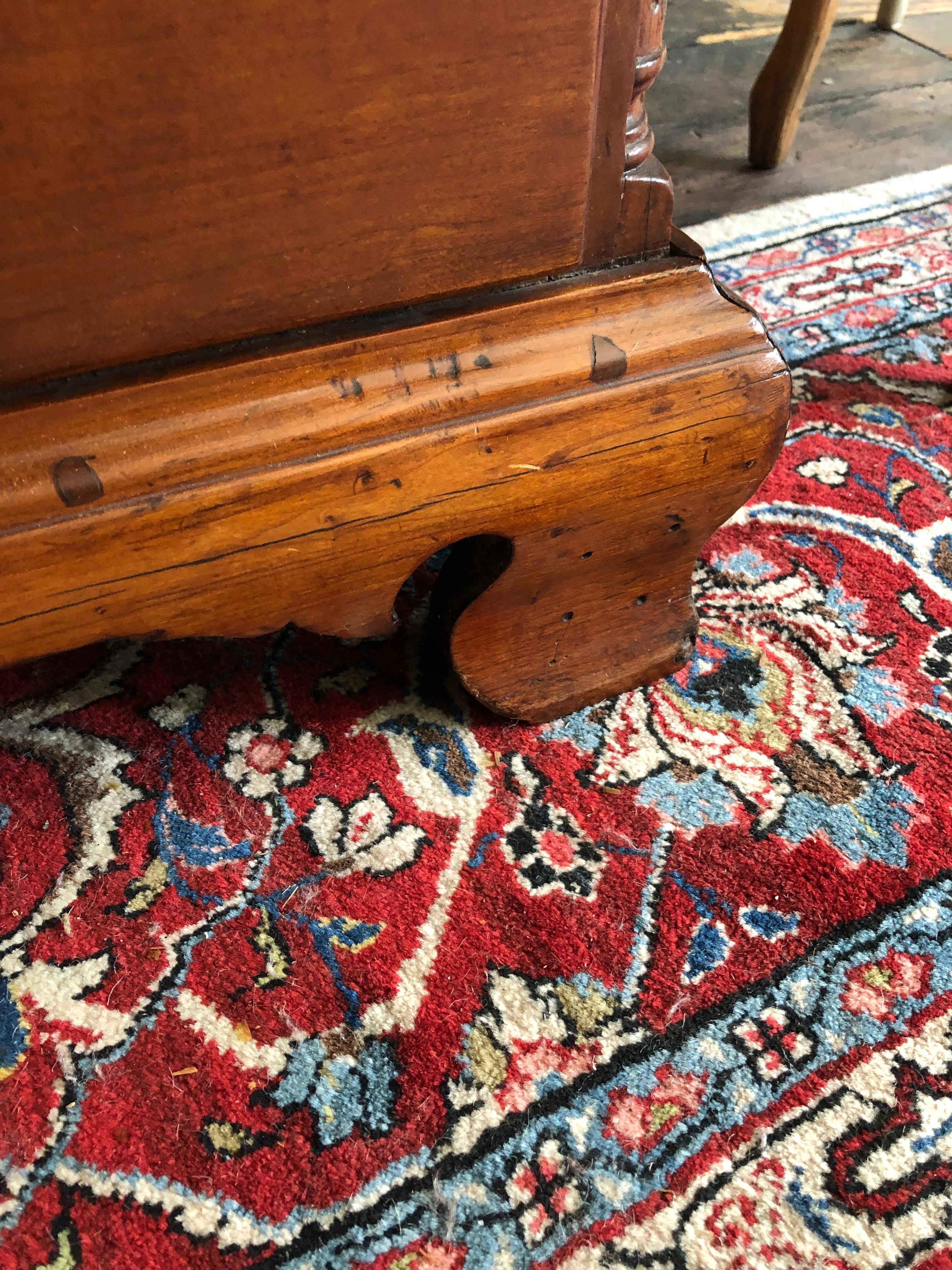 Handsome & Warm 18th Century Cherry Slant Front Chippendale Style Desk 3