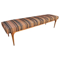 Handsome X-Long Bench Harvey Probber style Walnut Mid-Century Modern