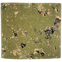 Handtufted Wool Green Sculpture 'Moss' Rug