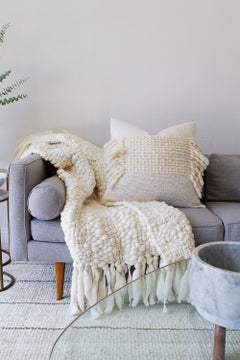 Handwoven 100% Baby Merino Wool Throw, Thick Weave, Made in Argentina