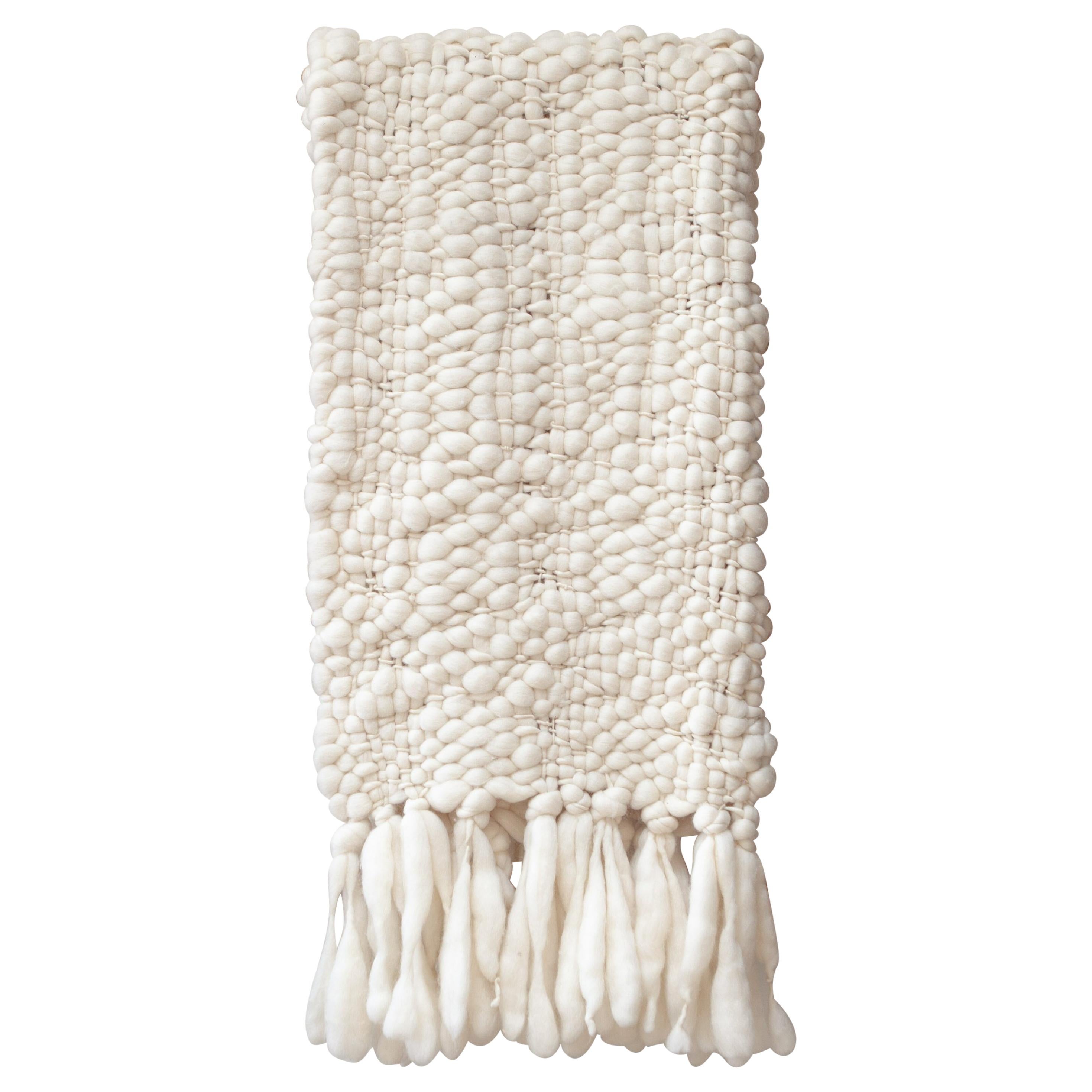 Handwoven 100% Baby Merino Wool Throw, Thick Weave, Made in Argentina For Sale