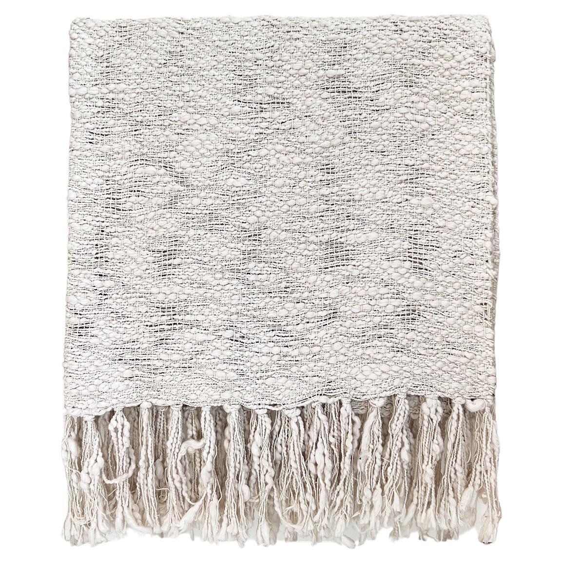 Handwoven 100% Cotton Soft Open Weft Blanket Throw
