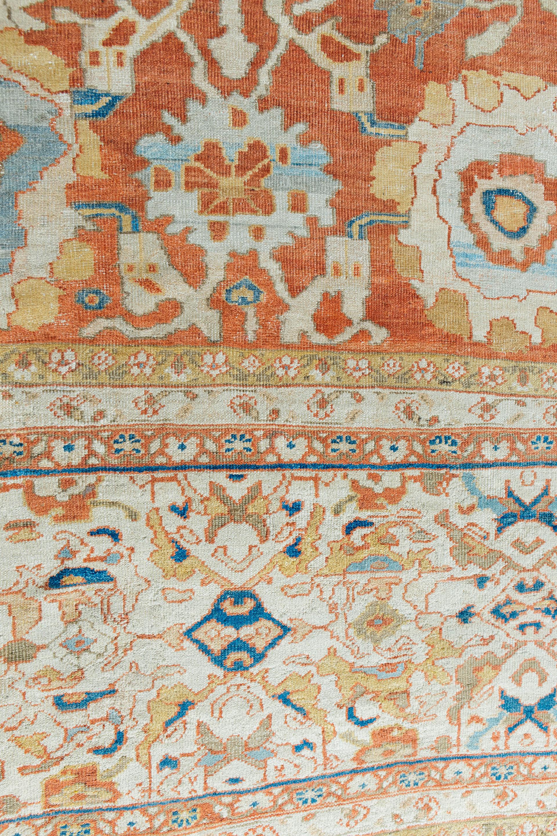 Handwoven 19th Century Antique Persian Sultanabad Rug For Sale 4