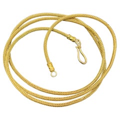 Steven Battelle Handwoven 18K Gold Snake Chain 24"