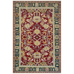 New 100% Wool Handwoven Agra-inspired Rug