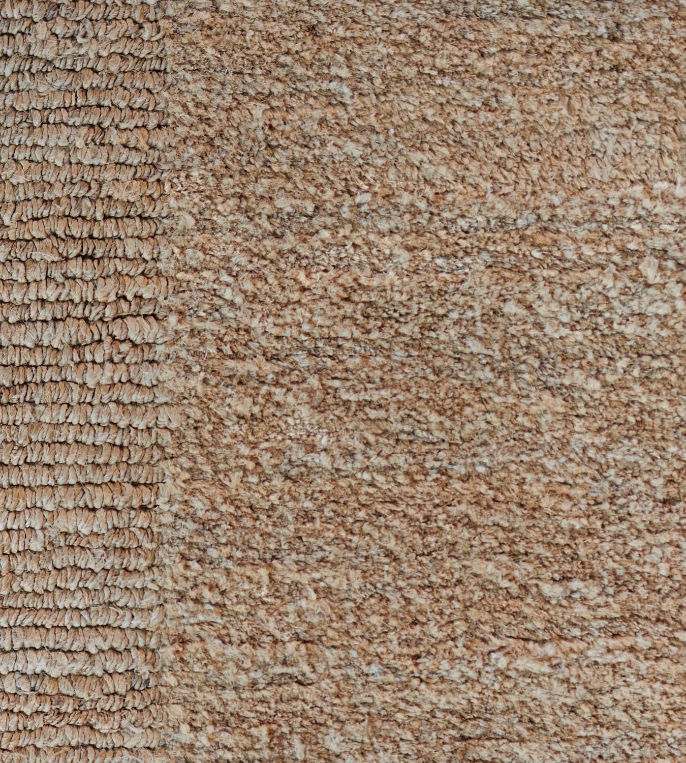 Hand-Knotted Handwoven All-Natural Beige Hemp Rug For Sale
